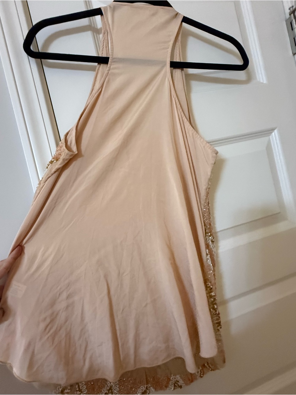 Boston Proper Sequined Silk-Blend Tank Top - Size S - Picture 7 of 9